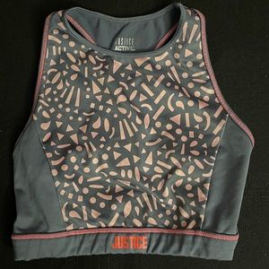 Justice Girls Sports Bra - size 10
